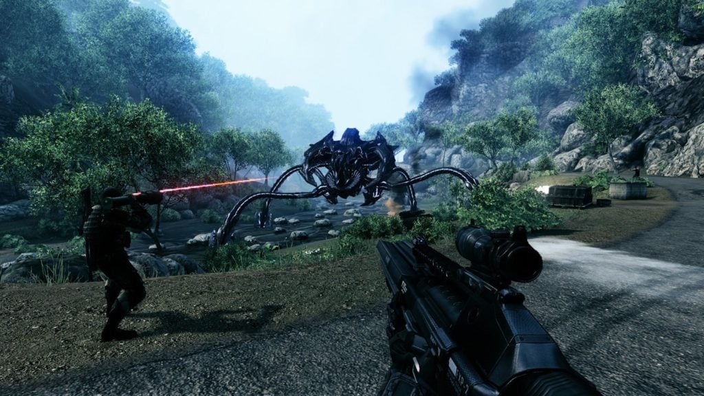 A Crysis marine destroying your framerate with a single well-placed rocket