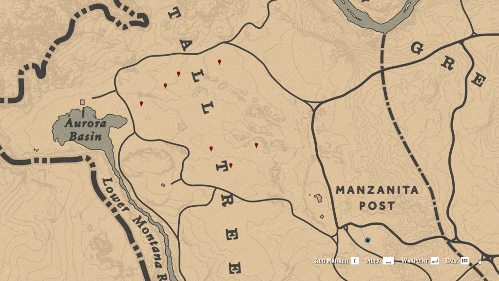 Red Dead Online Bay Bolete Location Map