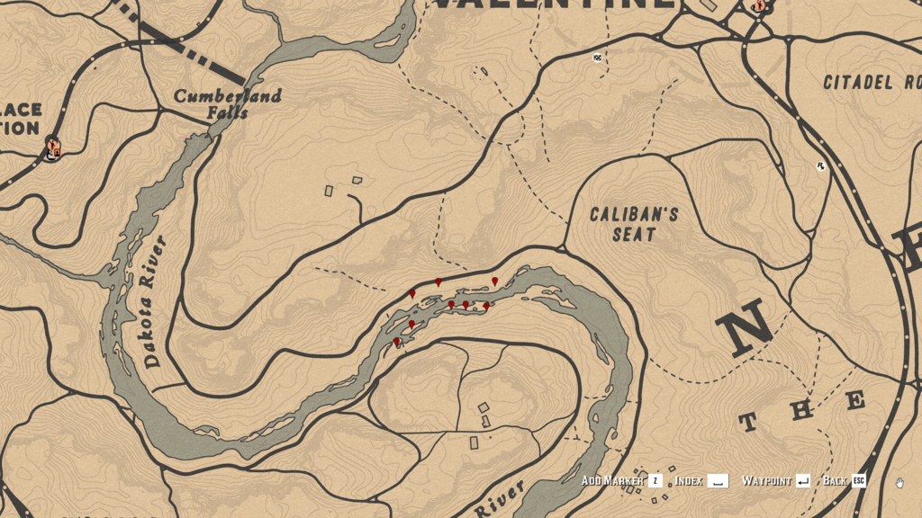 Red Dead Online Burdock Root Location Map