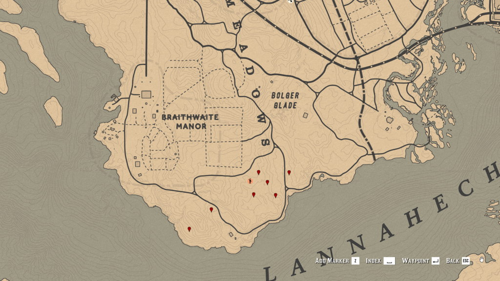 Red Dead Online Chanterelle Location Map