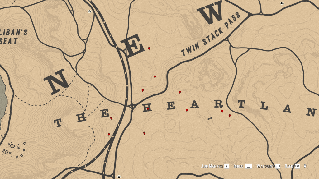 Red Dead Online Creeping Thyme Location Map