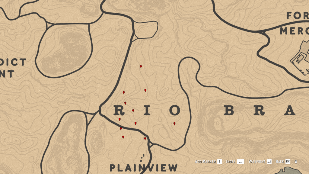 Red Dead Online English Mace Location Map