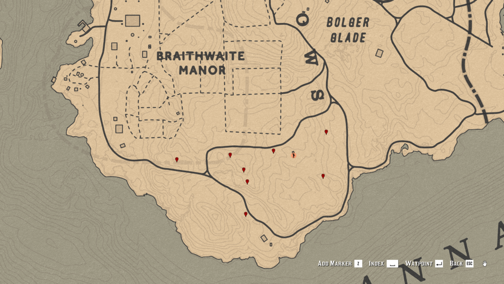 Red Dead Online Evergreen Huckleberry Location Map