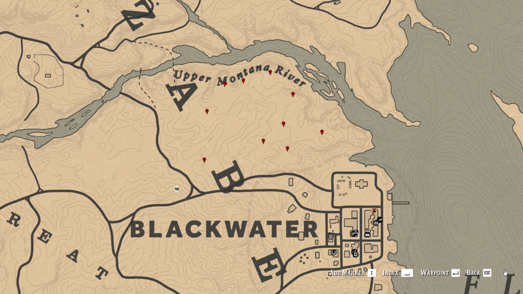 Red Dead Online Golden Currant Location Map