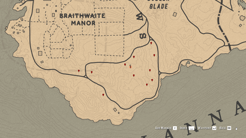 Red Dead Online Hummingbird Sage Location Map