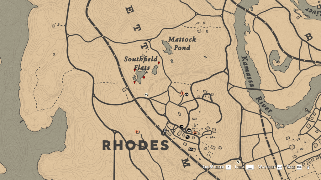 Red Dead Online Milkweed Location Map