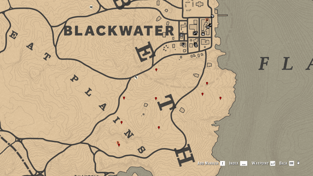 Red Dead Online Oregano Location Map.